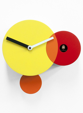 意大利Progetti咕咕钟Kandinsky康定斯基布谷鸟挂钟表家居设计