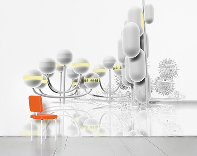 法国Moustache D fuse landscape one 神秘景色城市壁纸墙纸进口