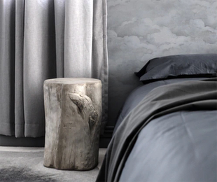 英国Mineheart Concrete Stool 水泥混凝土仿原木凳子