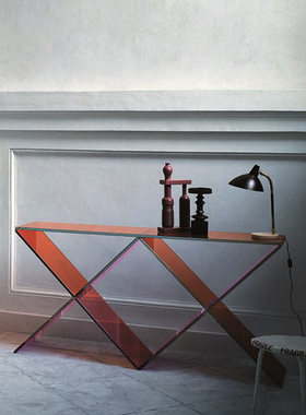 意大利GLAS ITALIA玻璃茶几边几玄关柜桌XX系列几何艺术彩色