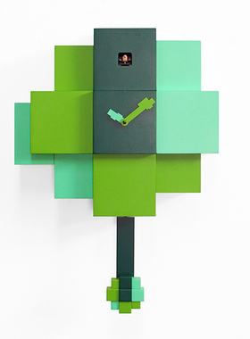 意大利Progetti咕咕钟Choco巧克力布谷鸟挂钟表家居创意设计欧式