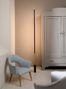 意大利Karman Cupido LED Floor lamp 隐形画黑色落地灯-一灯罩版