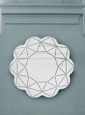 意大利GLAS ITALIA墙面镜钻石花纹几何Brillante客厅卧室艺术装置