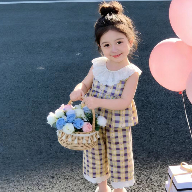 花边子2026韩版女童背心夏季无袖