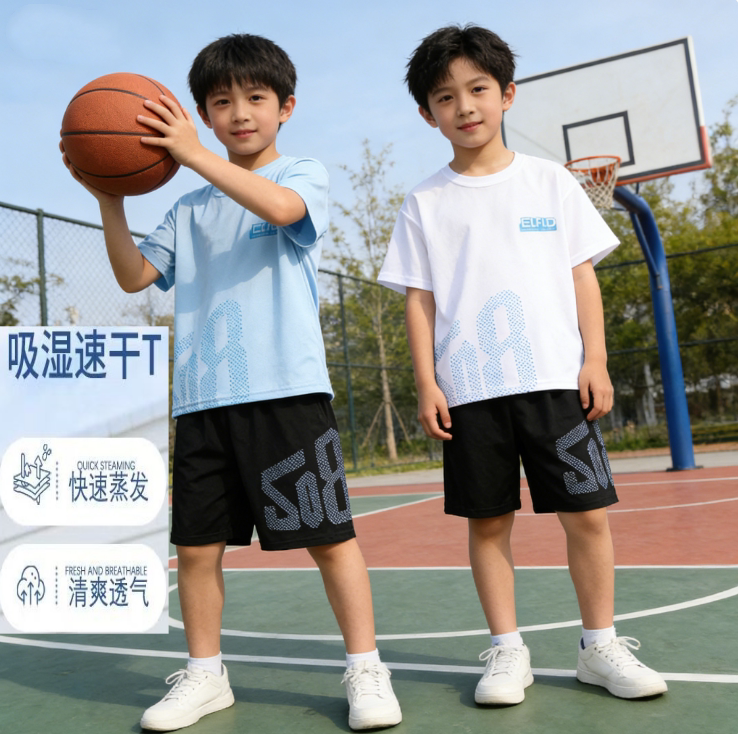 儿童篮球服套装男定制短袖学生表演服演出服比赛训练球衣运动队服