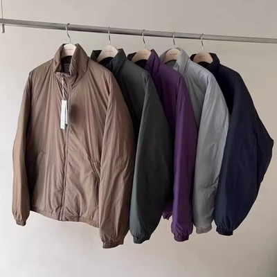 韩系休闲百搭立领宽松羽绒服外套