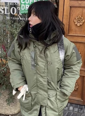 代工厂！toogood韩国2025冬新款百搭娜娜工装羽绒棉服女加厚外套