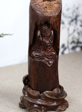 皇艺臻品越南黄花梨糠梨木雕人物摆件达摩祖师红木工艺品家居饰品