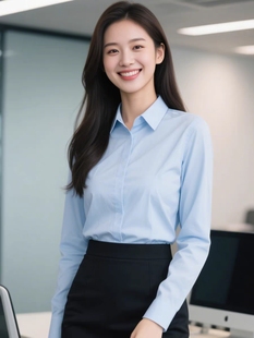 酒店工作服夏装女餐饮服务员衬衣长袖职业装套装前台工装收银制服