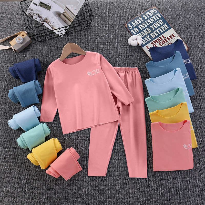 宝宝德绒保暖秋衣秋裤婴儿童1岁2女童德荣无骨缝打底分体内衣套装