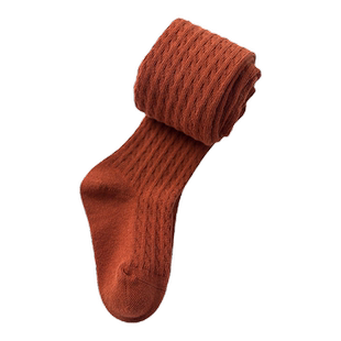 女童连裤袜春秋冬中厚小女孩打底裤纯棉宝宝连体舞蹈袜配裙子穿的