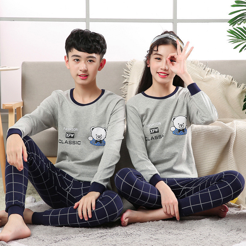 男孩子13青少年14初中学生15冬季一套16岁秋衣秋裤保暖内衣套装男