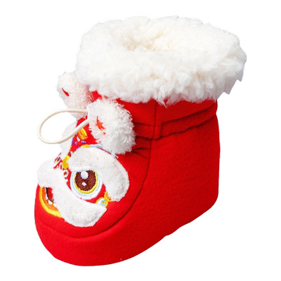 婴儿雪地靴儿童宝宝鞋子步前鞋软底男女小童加绒保暖棉鞋幼儿冬鞋