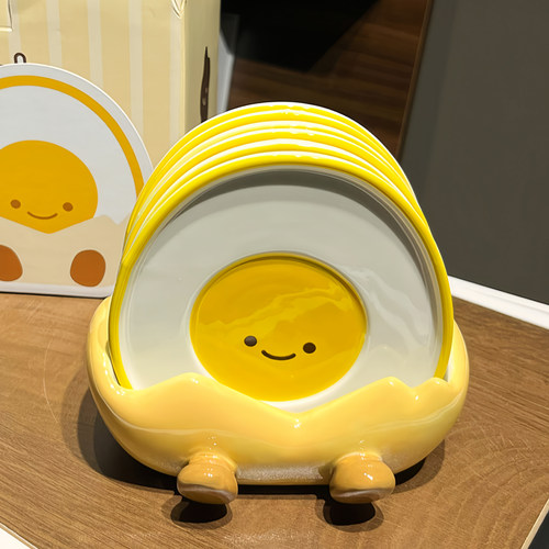 卡通鸡蛋吐骨碟网红家用餐盘