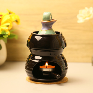 陶瓷室内家用SPA香薰炉檀香粉防干烧蜡烛熏香灯烤咖啡