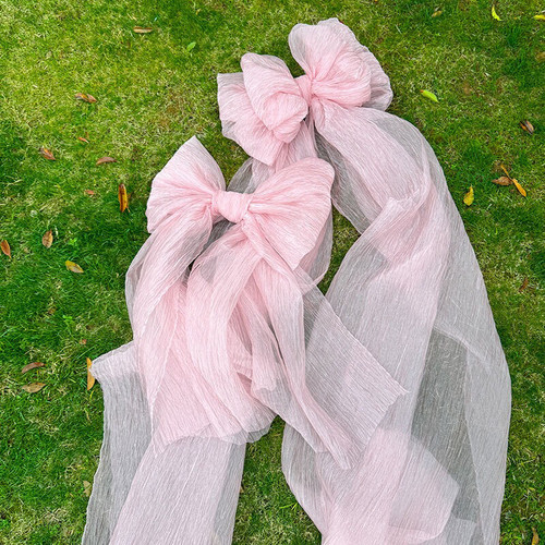 粉色超大蝴蝶结韩式婚礼背景