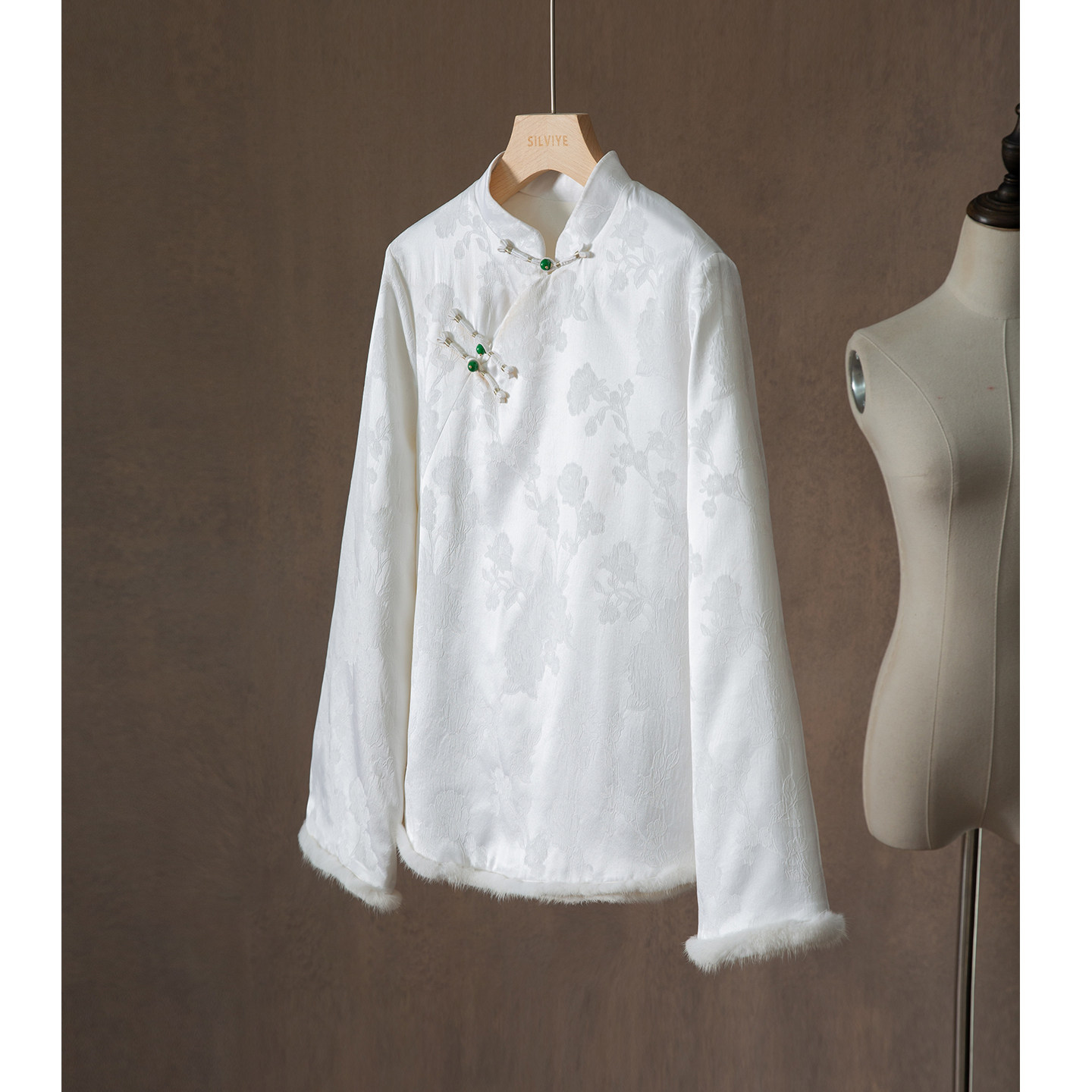 特惠 填充100%羊毛真丝国风加厚保暖上衣水貂毛新中式桑蚕丝打底,女装/女士精品,真丝上装,淘宝优惠券,粉丝福利购,淘宝优惠卷