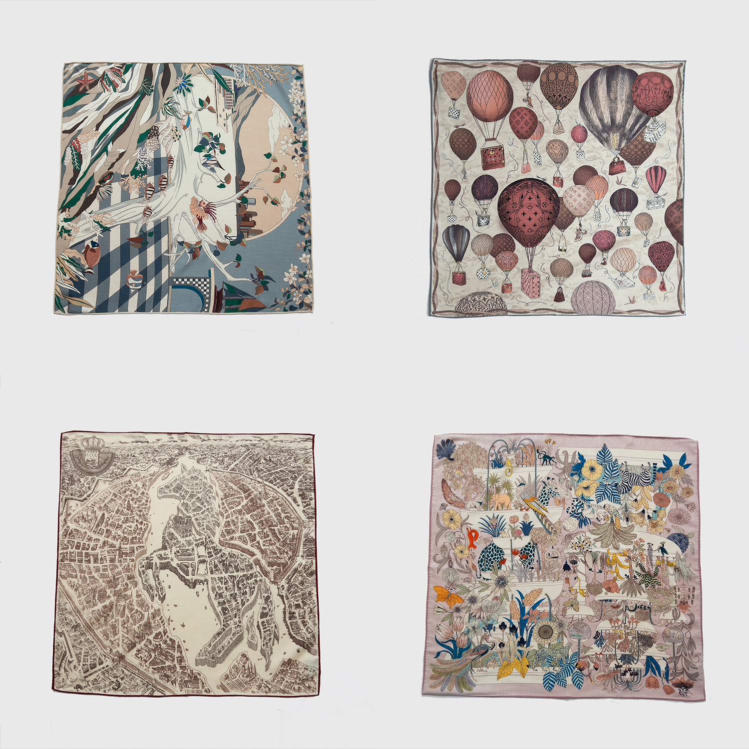 一丝牵双面异色似羊绒桑蚕丝羊毛复古手工卷边保暖羊毛围巾小方巾