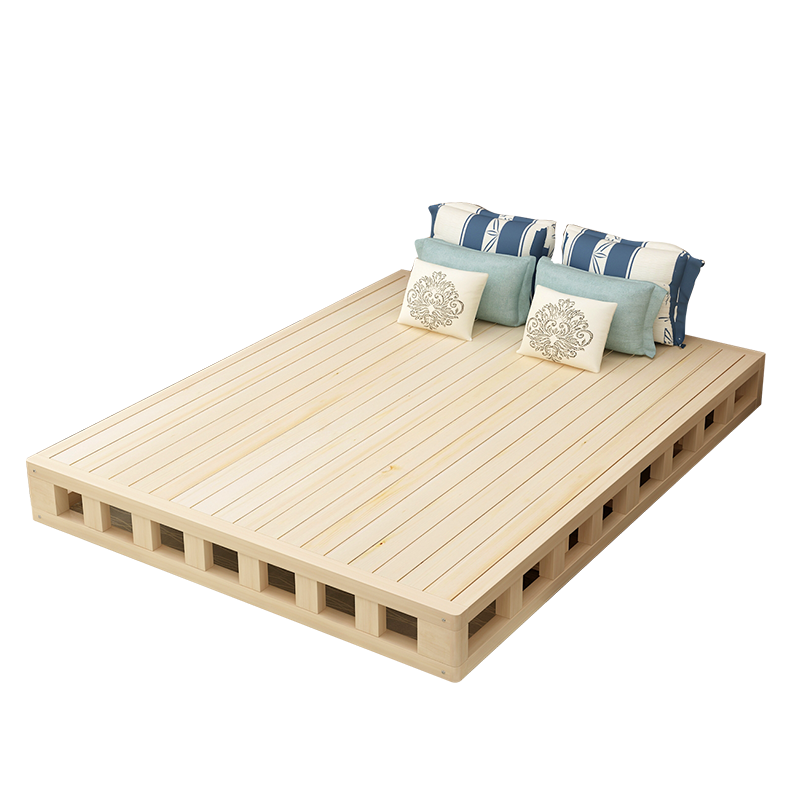 实木双人床垫1.8硬板床榻榻米1.5床排骨架地台席梦思加硬床垫简约,住宅家具,床架/床板,淘宝优惠券,粉丝福利购,淘宝优惠卷