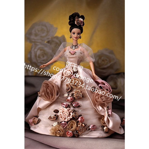 发 Barbie Antique Rose Schwarz 1996 古典玫瑰芭比娃娃