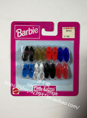 预 Barbie Little Extras Dressy Shoes 67036 84 1998 芭比鞋子