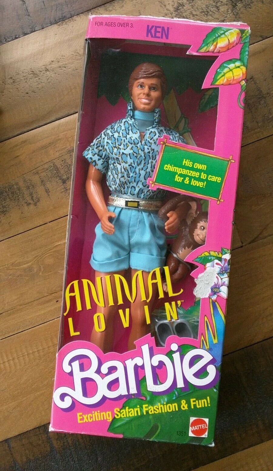 发 barbie animal lovin ken 1988 正品绝版动物园芭比肯娃娃
