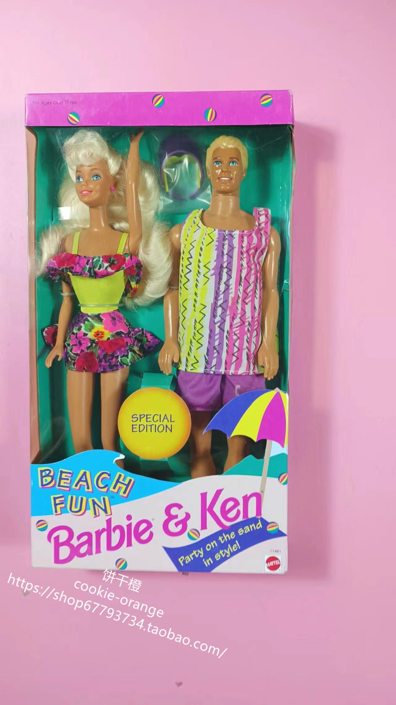 发 barbie beach fun ken 1993 沙滩芭比肯娃娃