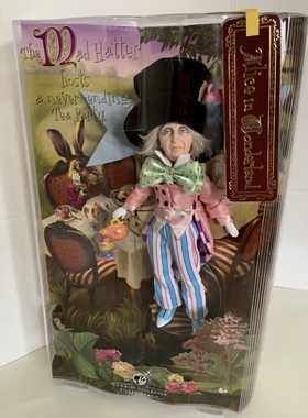 发 Barbie Alice in Wonderland Mad Hatter 2007 疯帽子芭比娃娃