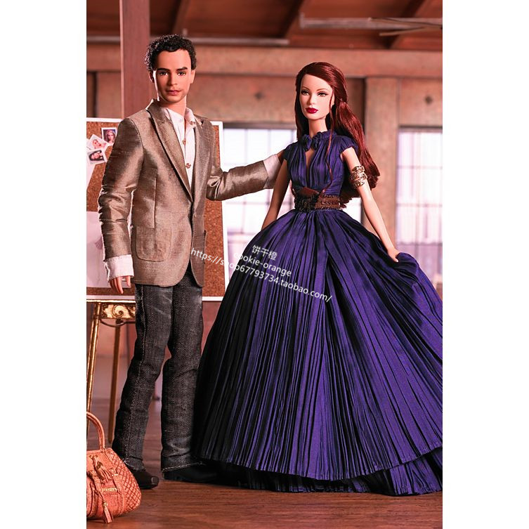 发Barbie Ken Zac Posen Giftset 2006 品牌合作芭比肯礼盒铂金标