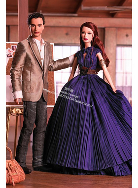 发Barbie Ken Zac Posen Giftset 2006 品牌合作芭比肯礼盒铂金标