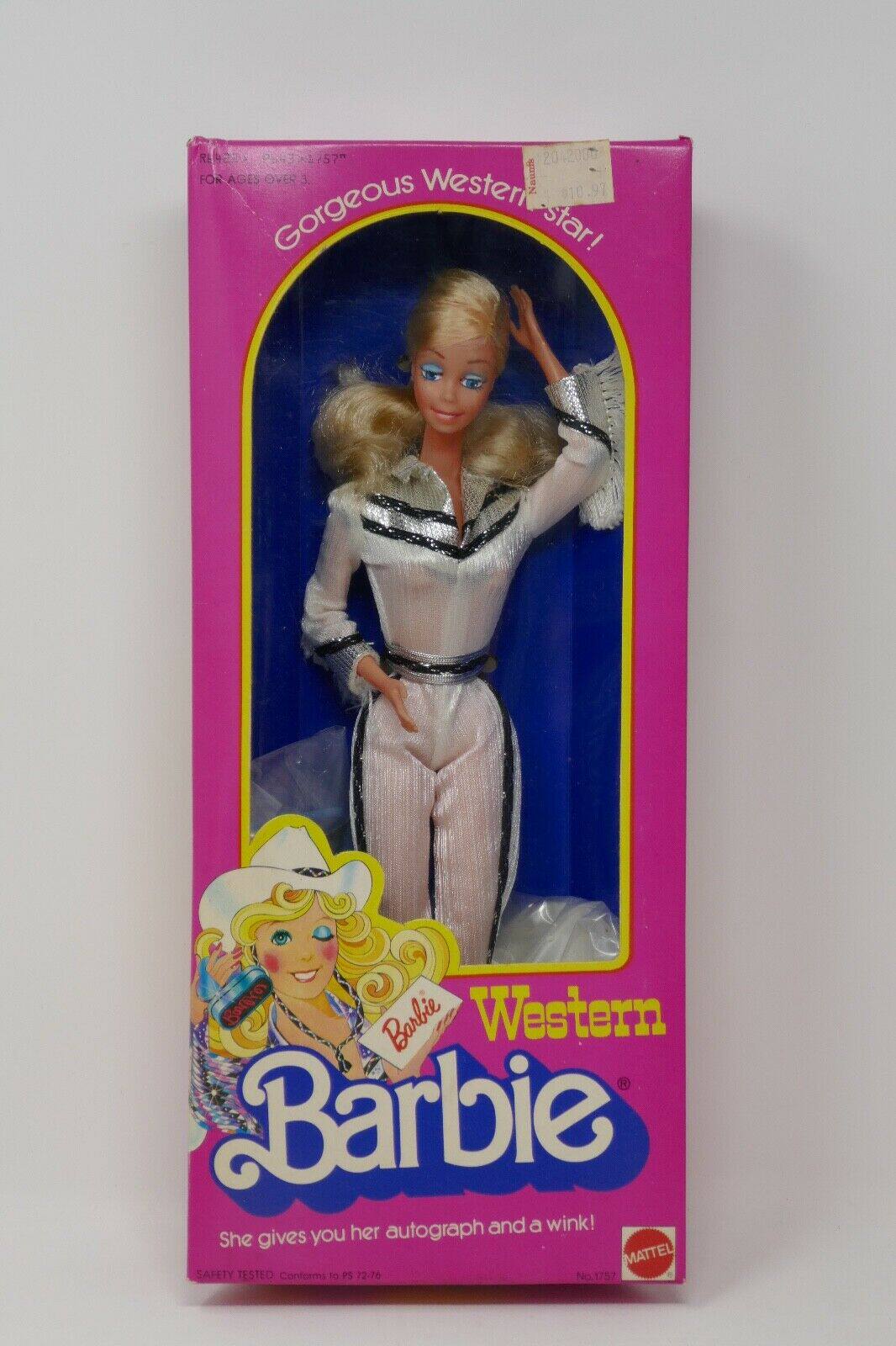 预 Barbie Western Star 1980 西部明星芭比娃娃 眨眼