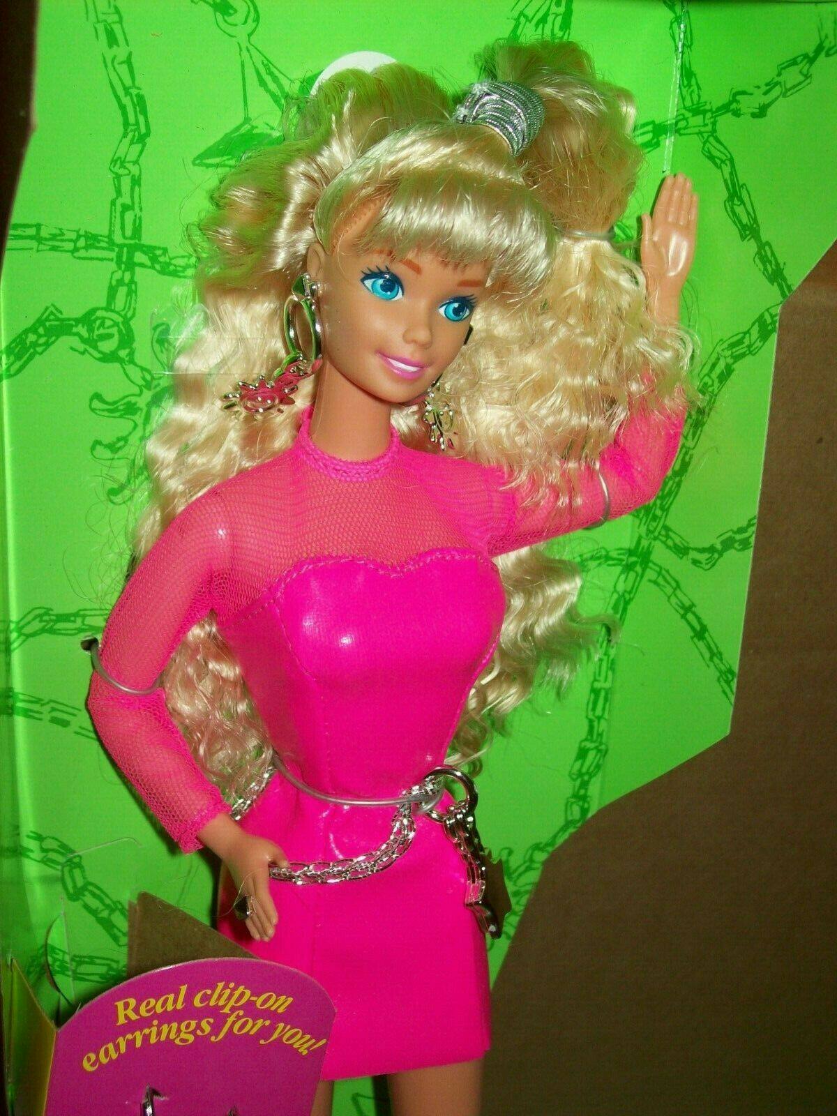 发 Barbie Earring Magic 1992 正品绝版奇幻耳环芭比娃娃