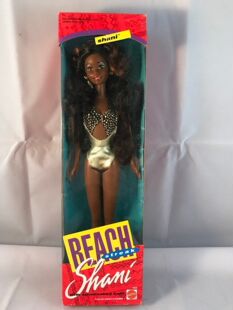 预 1992 沙滩芭比娃娃 黑皮 Shani 绝版 Streak Beach Barbie 正品