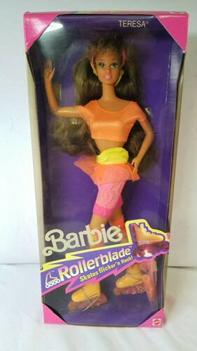 发 Barbie Rollerblade Skates Teresa 1991 旱冰运动员芭比娃娃