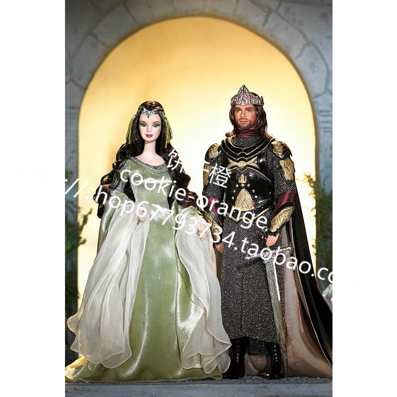 发 barbie lord of the rings aragorn arwen 2004 指环王芭比