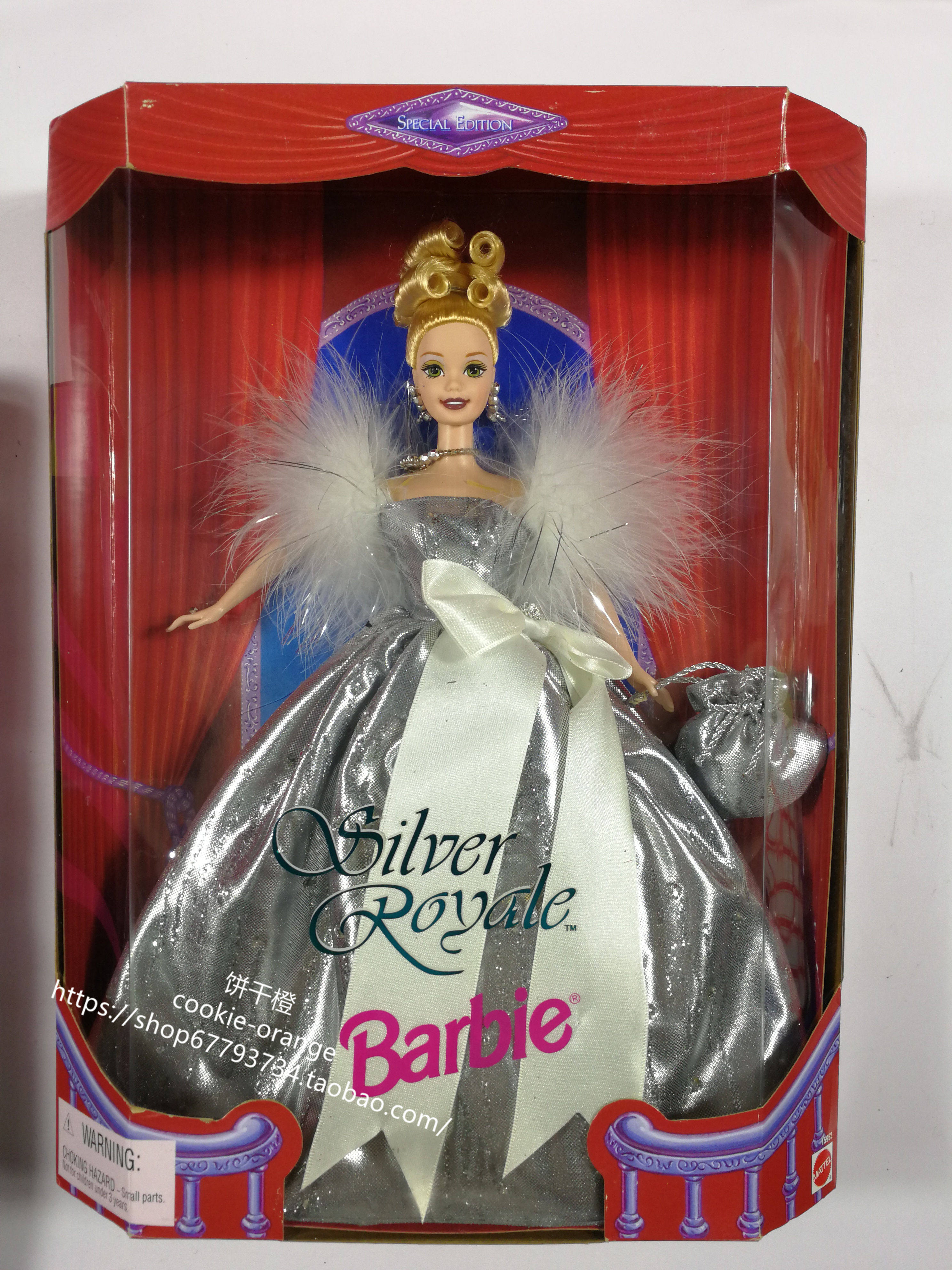 发 Barbie Silver Royale 1996 正品绝版皇家银芭比娃娃