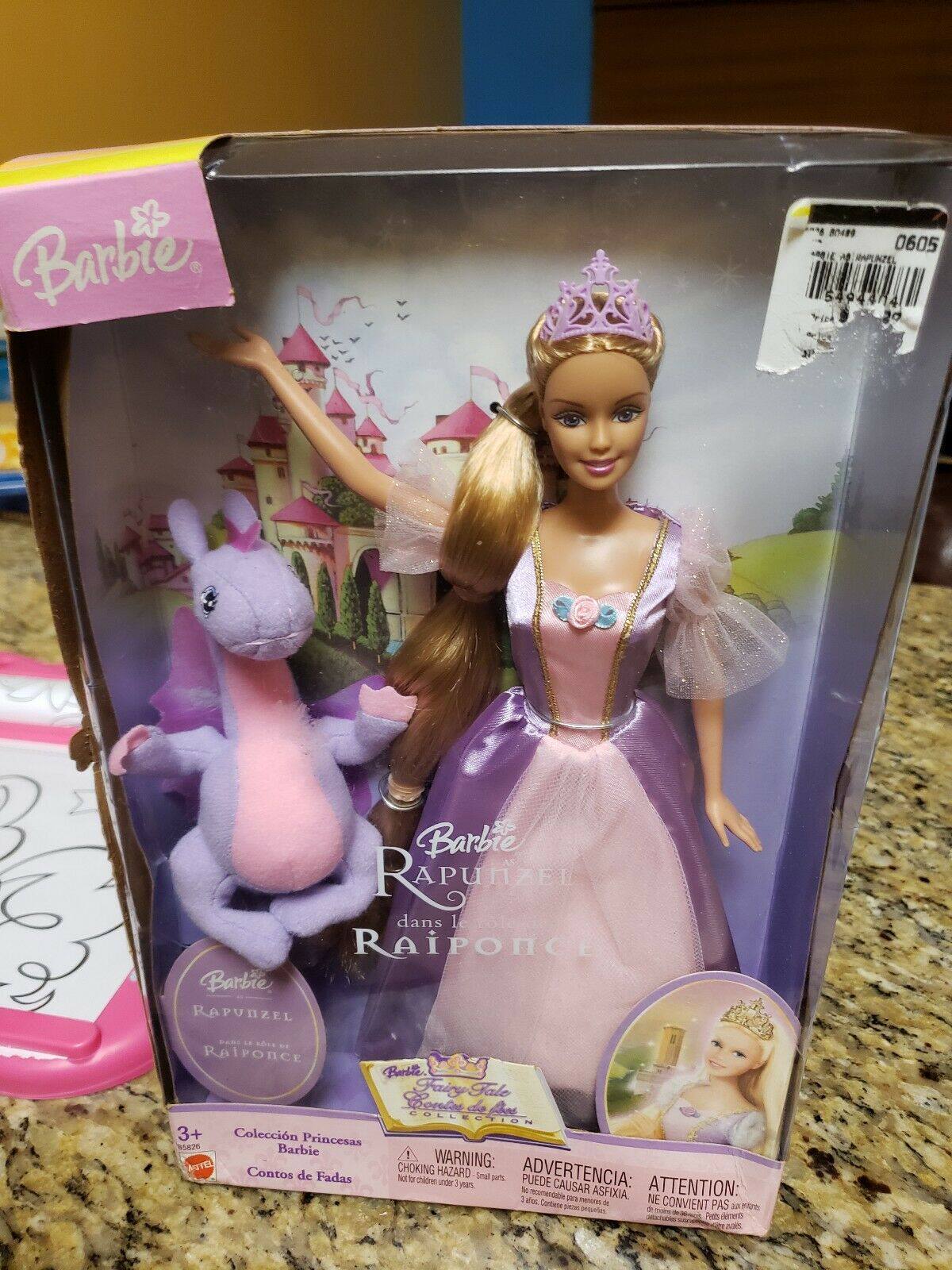 发 Barbie Rapunzel 2003 丽宝莎长发公主芭比娃娃 宽盒童话版