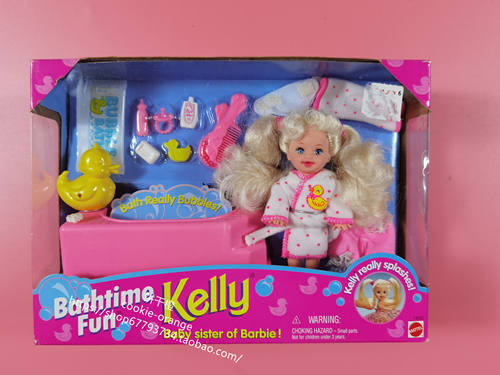 发 Barbie Bathtime Fun Kelly Shelly 1995 浴室凯莉娃娃