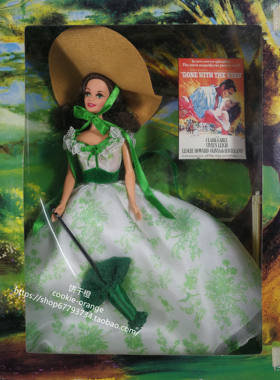 发 Barbie Gone With The Wind Scarlett 1994 乱世佳人 绿白