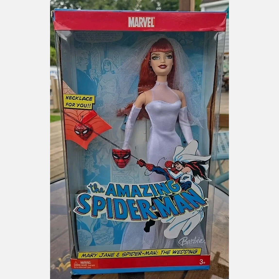 发Barbie The Amazing Spiderman Marvel 2005蜘蛛侠婚礼芭比娃娃