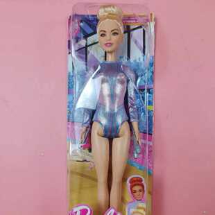 发 Barbie Rhythmic Gymnast Metallic Leotard 拉丁舞芭比娃娃