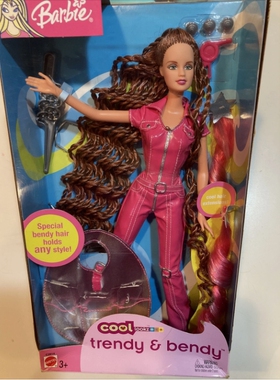 发 Barbie Cool Looks Trendy Bendy Teresa C2614 芭比娃娃 稀少