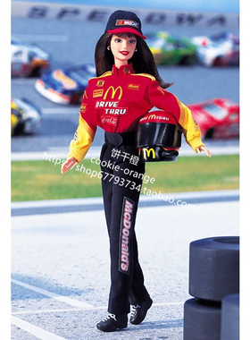 发 Barbie McDonalds Nascar Official 1999 纳斯卡赛车芭比娃娃