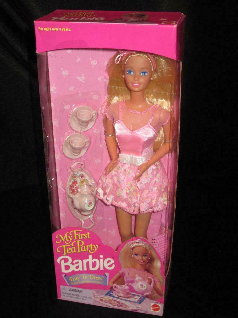 发 Barbie My First Tea Party Blonde 1995 我的第一只甜茶芭比