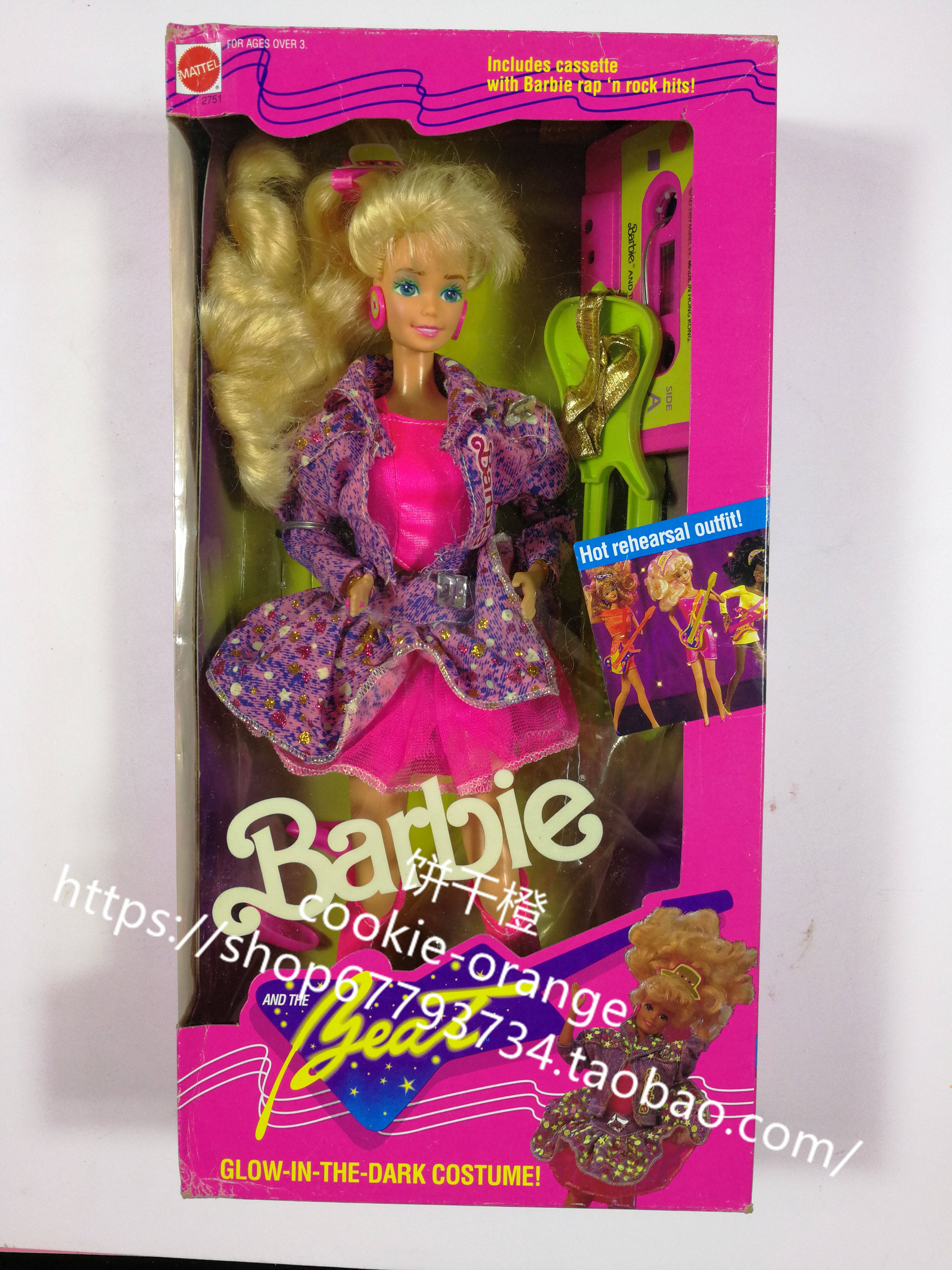 预 Barbie and the Beat 1989 吉他手芭比娃娃 甜美开口笑