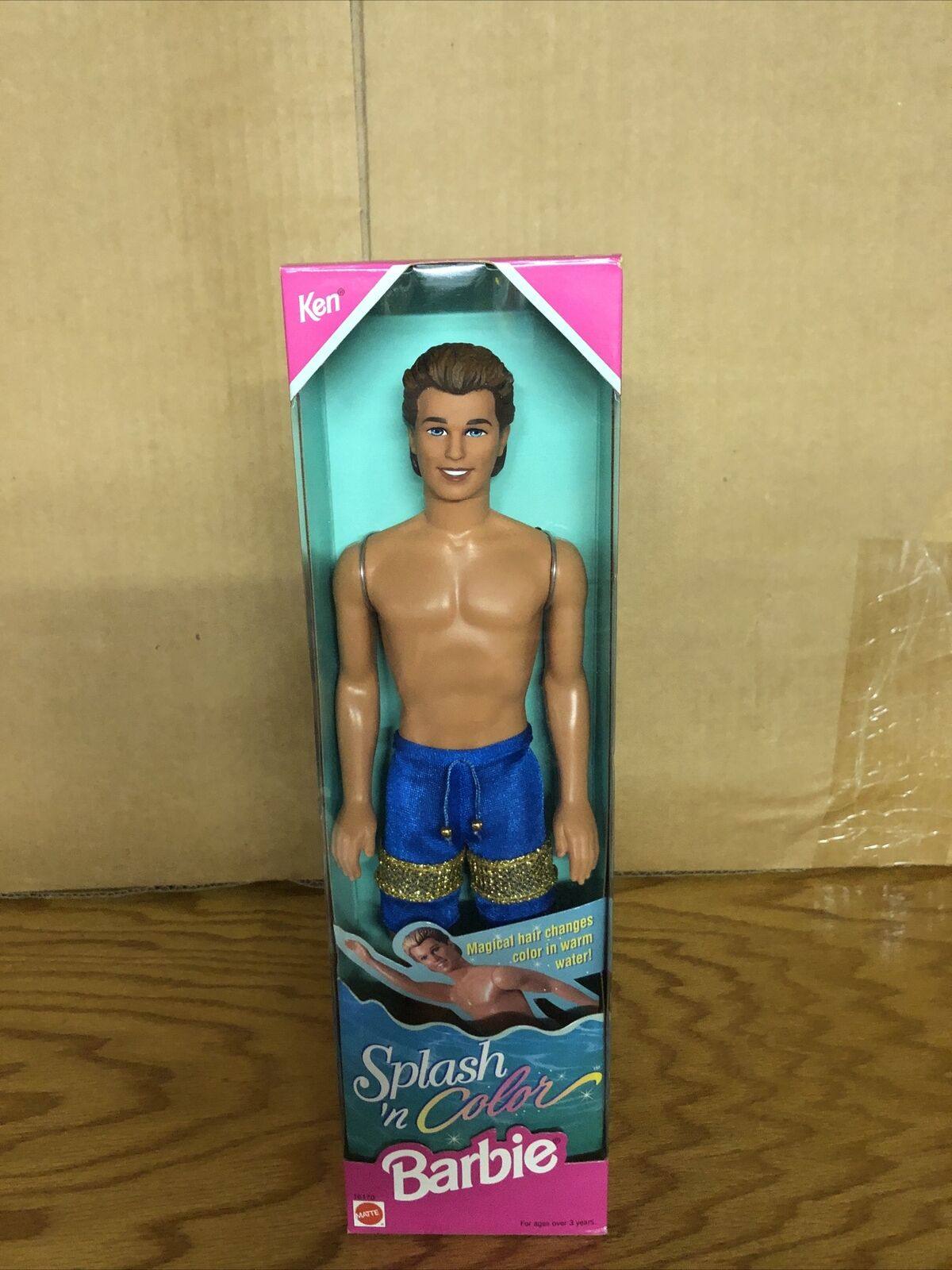 发 barbie splash n color ken 1996 正品绝版沙滩芭比肯娃娃