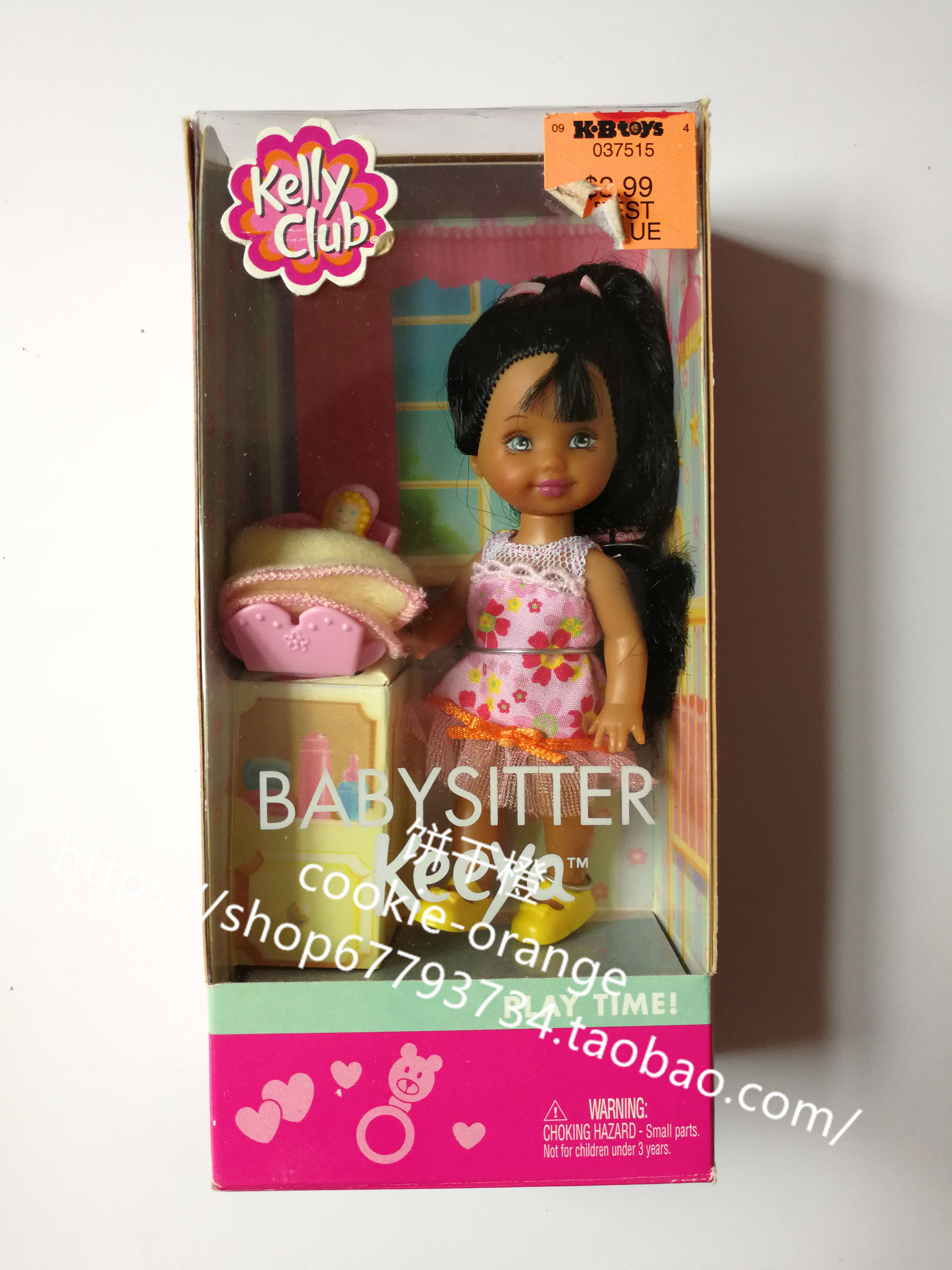预 Barbie Kelly Club Play Time Baby Sitter Keeya 2002 凯莉