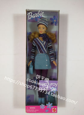 发 Barbie Corduroy Cool 24658 1999 酷蓝灯芯绒芭比娃娃