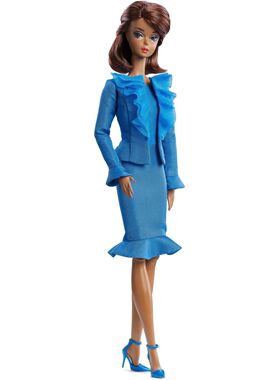预 Barbie Fashion Model Blue Suit Silkstone 蓝色套装芭比ST