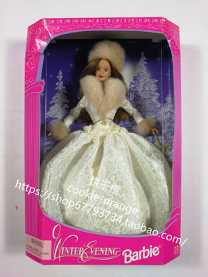 预 Barbie Winter Evening Brunette 1998冬晚芭比娃娃棕发特别版